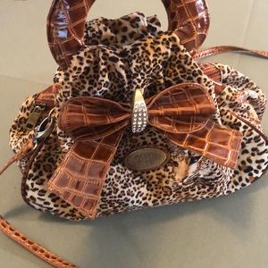 SUPER Lovely D&2 Fashion velvet animal print Bag